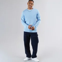 Hot Brave Soul Sweatshirt med rund hals til Herre Arktisk Blå Lyseblå