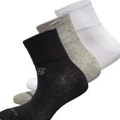 Hot New Balance Tre par kvarte strømper Sort/Grå/Hvid Flerfarvet