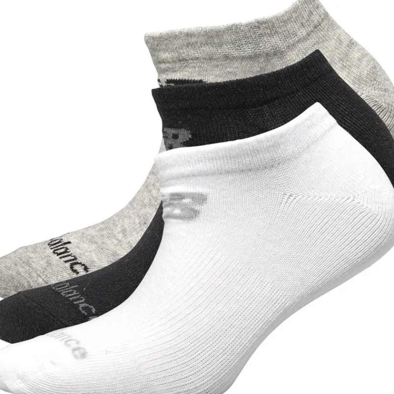 New Balance Tre par usynlige strømper Sort/Grå/Hvid Flerfarvet