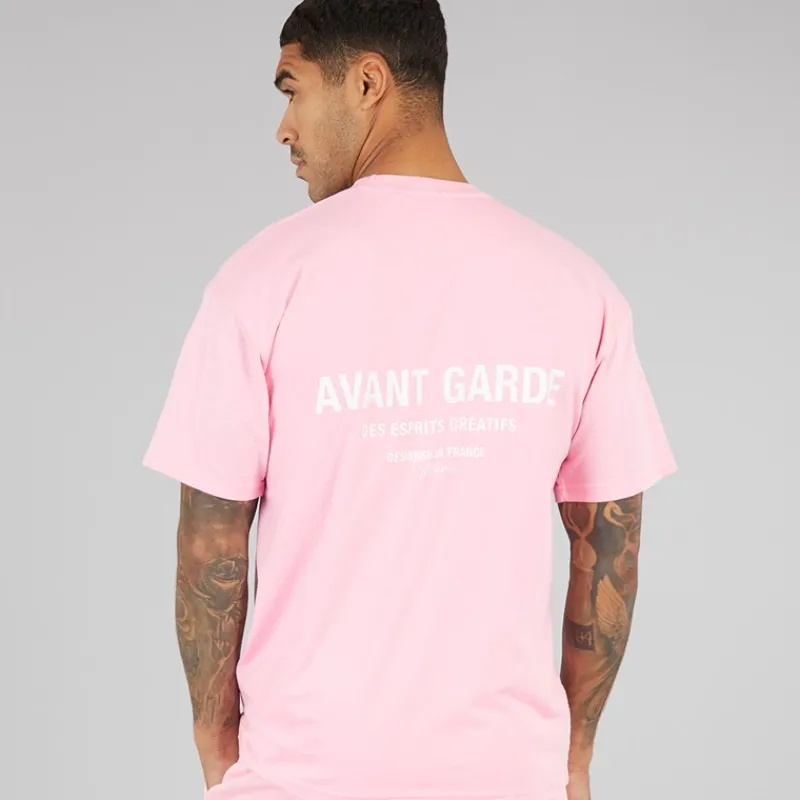 New Avant Garde T-shirt til Herre Bubblegum Pink Candy-lyserød