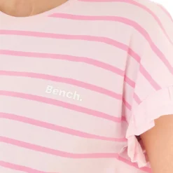 Sale Bench T-shirt Velmina Pink Stripe til kvinder