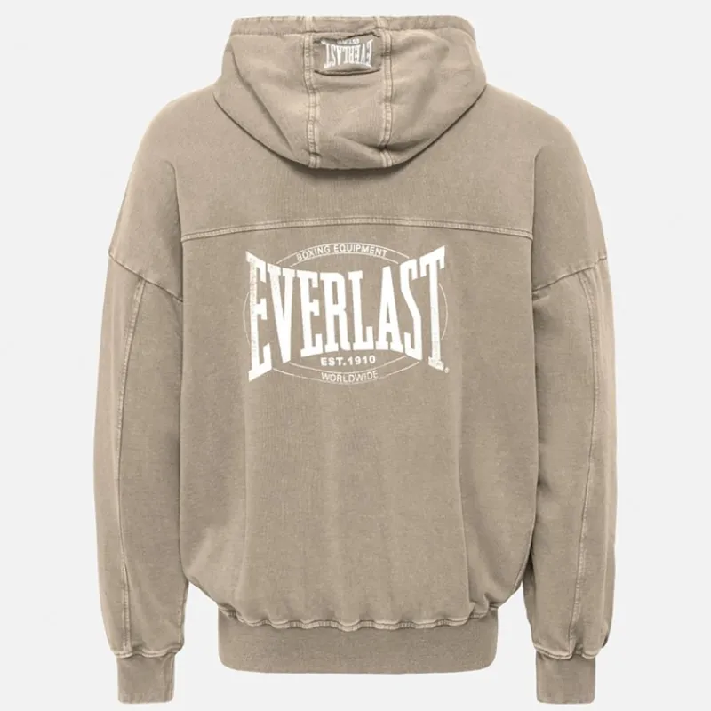 Sale Everlast Vasket Oversized Hættetrøje Fossil Brun